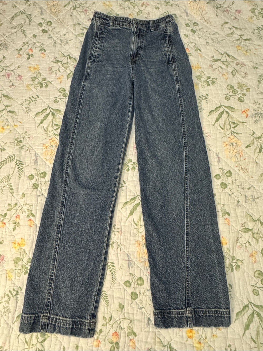 Habitual Mica Jeans Buckle Back Front Slit Pockets 0/25 Cinch Back